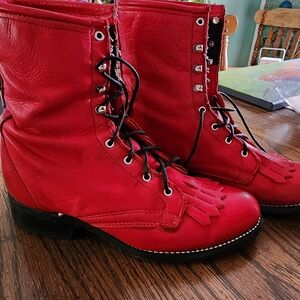 Laredo Red Ankle Boots